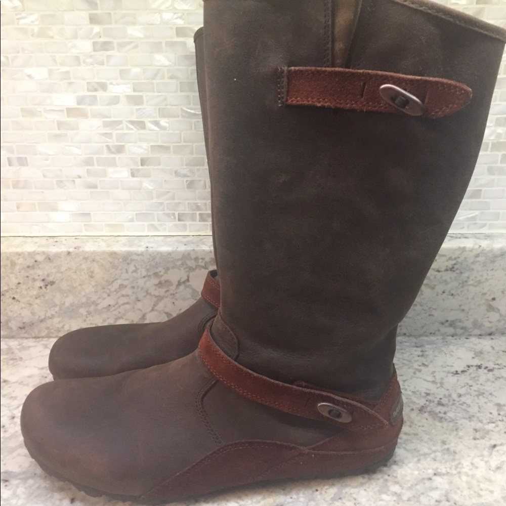 Merrell Brown Leather Zip Up Casual Boots 10.5